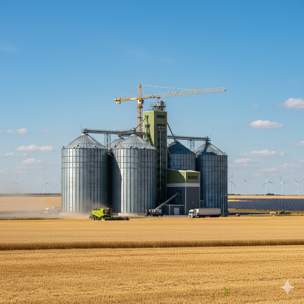 Команда МОНТАЖ-АГРО на строительстве элеватора